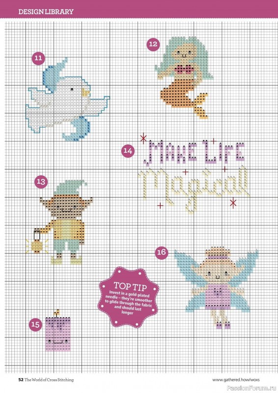 Журнал "The World of Cross Stitching" №311 2021. Много схем