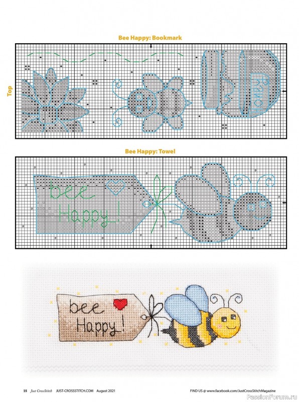 Схемы из журнала "Just CrossStitch" August 2021