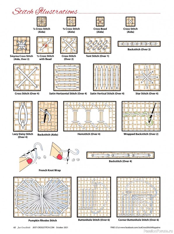 Журнал "Just CrosStitch October" 2021