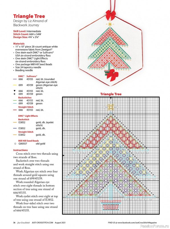 Схемы из журнала "Just CrossStitch" August 2021