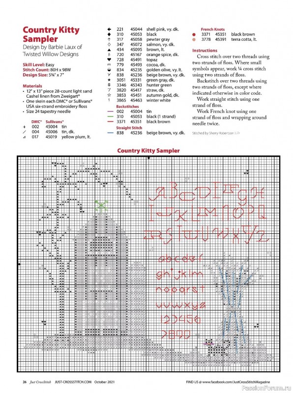 Журнал "Just CrosStitch October" 2021