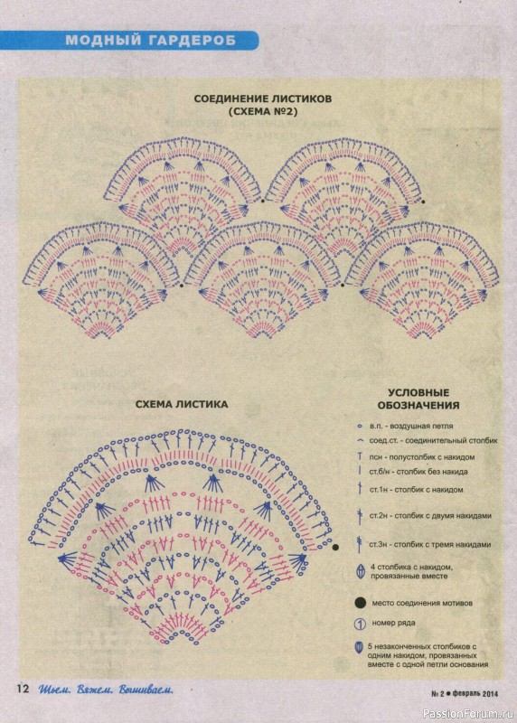Много идей и схем в журнале "Шьём, вяжем, вышиваем" №2 2014