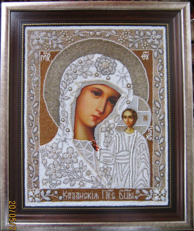 Иконы бисером, лентами, алмазная мозаика