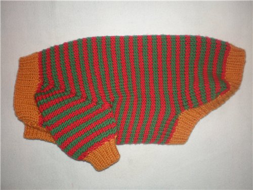 Вязание свитера для собаки спицами по схеме с описанием (МК)