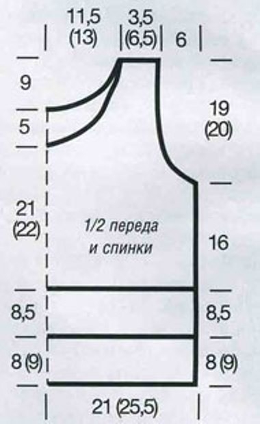 Топ с ажурной полосой выкройка