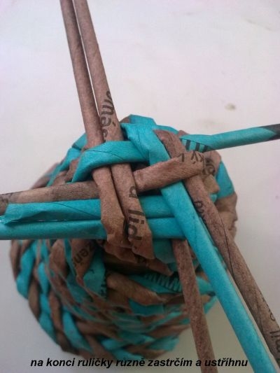 Колокольчик из газетных трубочек