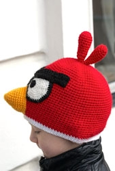 Детская шапка Angry birds крючком