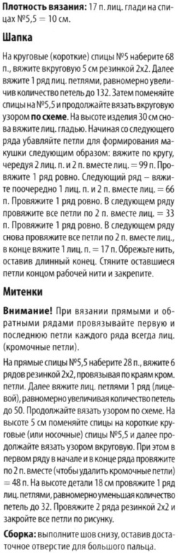 Шапка,митенки и шарф спицами Шапка,митенки и шарф спицами