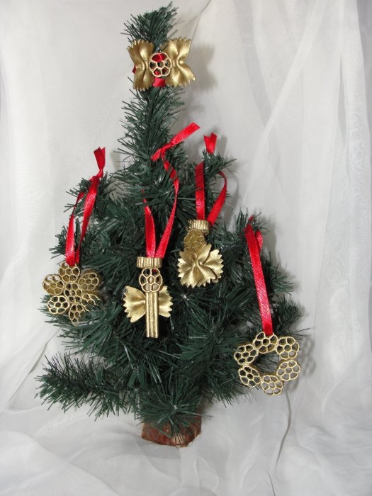 homemade pasta chritsmas tree ornaments snowflakes angels