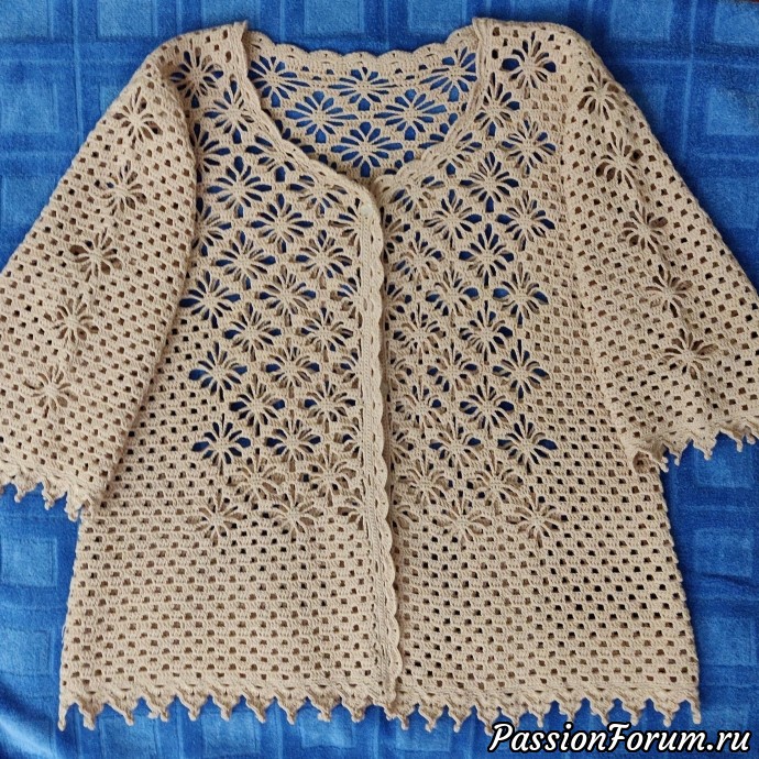 Летний жакет крючком