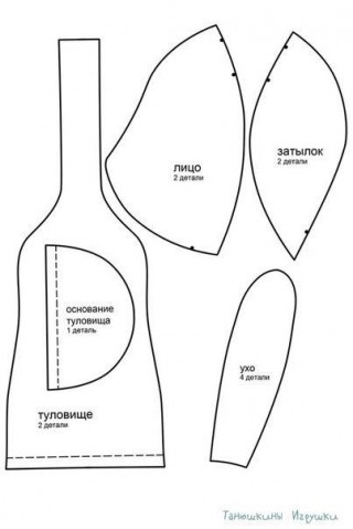 Выкройка к кукле зайка