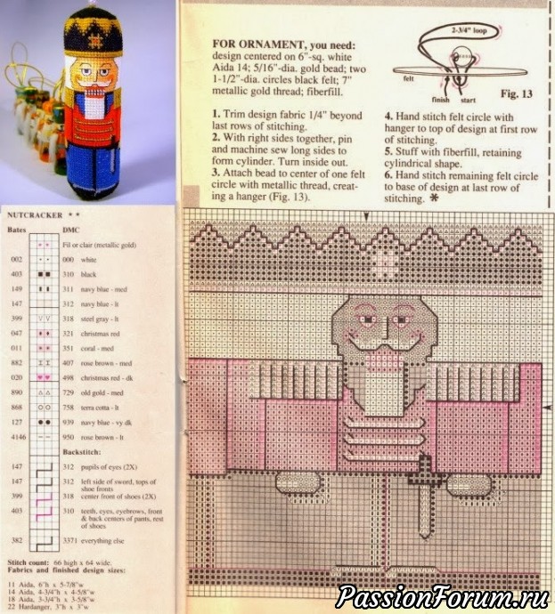 Вышивка "Щелкунчик".