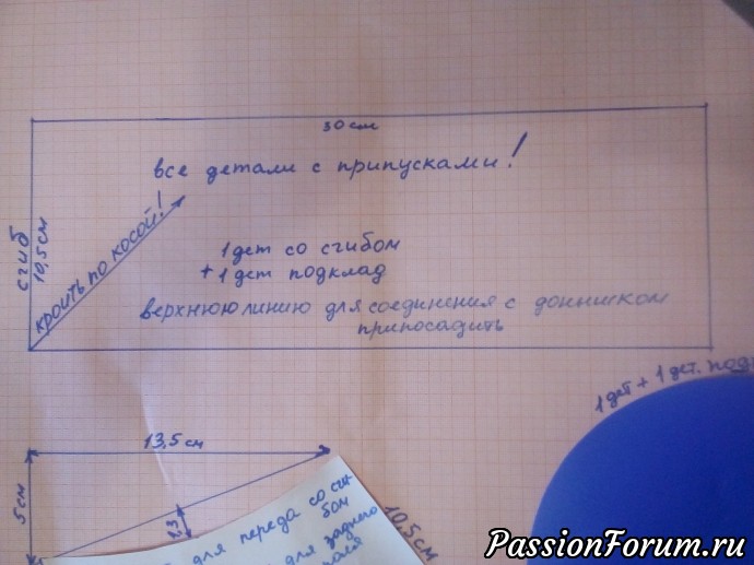 Верхний прямоугольник - это боковая часть шляпки, выкроенная по косой. Верхний прямоугольник - это боковая часть шляпки, выкроенная по косой.
