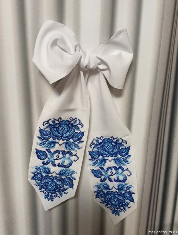 Пасхальный бант на корзинку.