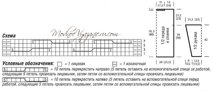 Ттуника с отделкой широкой косой. Описание