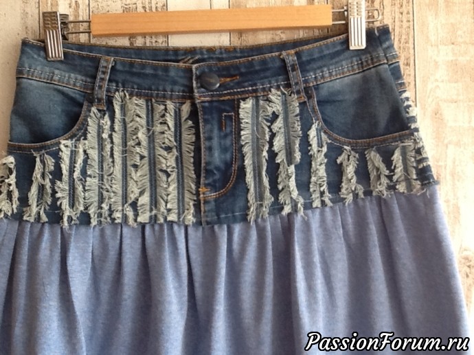 Переделка джинсовой мини юбки