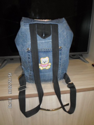 Рюкзачок для школы из джинсы
