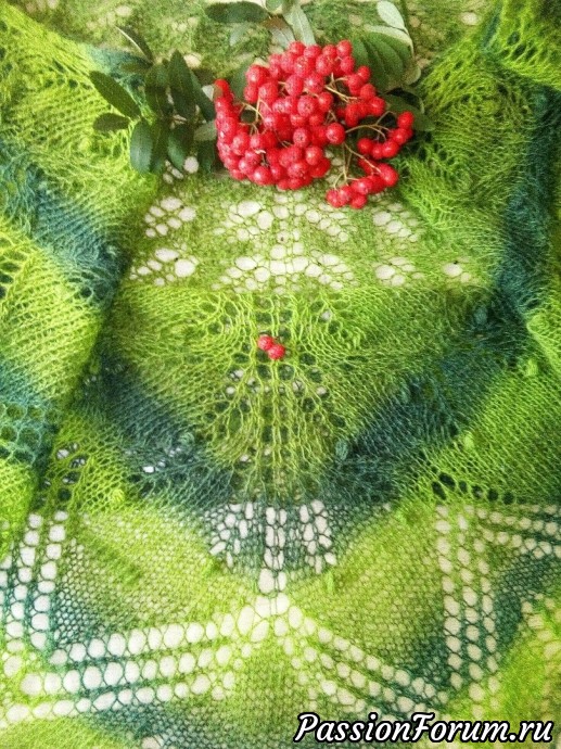 Моя новая шаль Эолова / aeolian shawl, дизайнер Elizabeth Freeman.