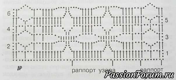 Палантин крючком.