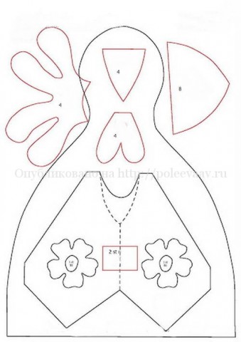 Выкройка к петушкам