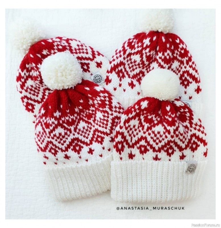 Описание шапочки с жаккардом