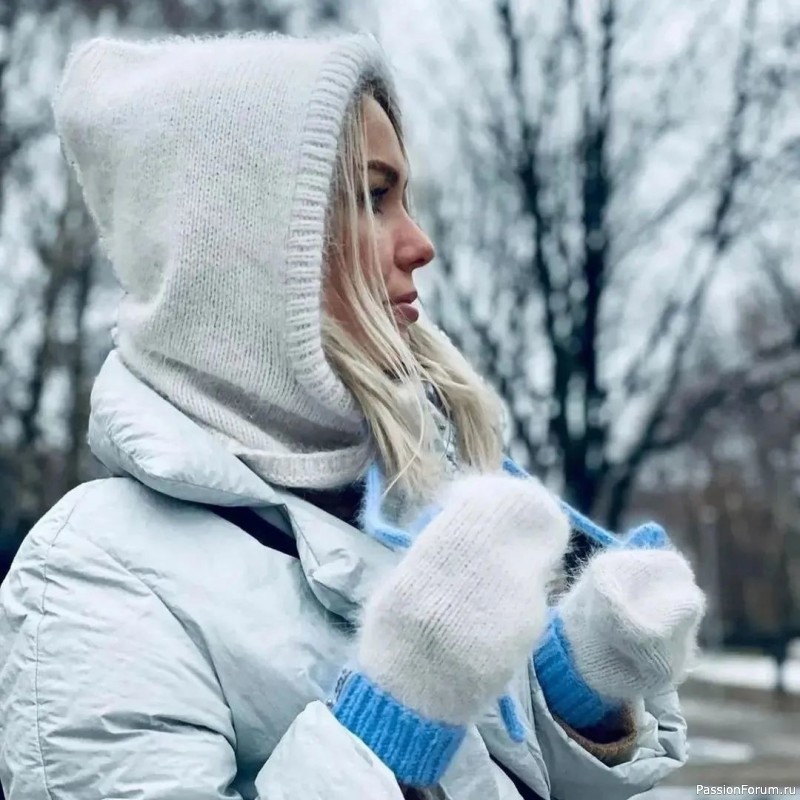 Капор из пуха норки или Ангоры. Описание