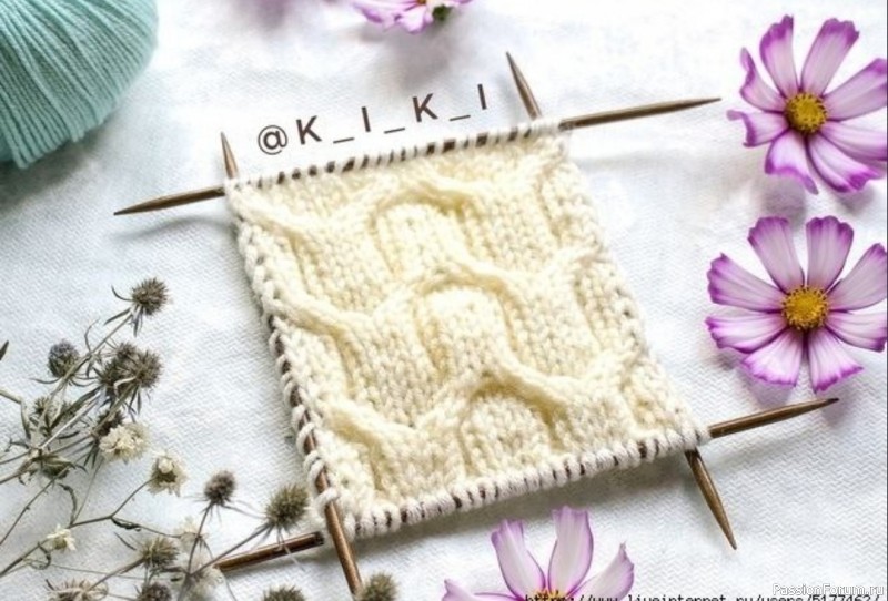 Шапка с плетением. Схема