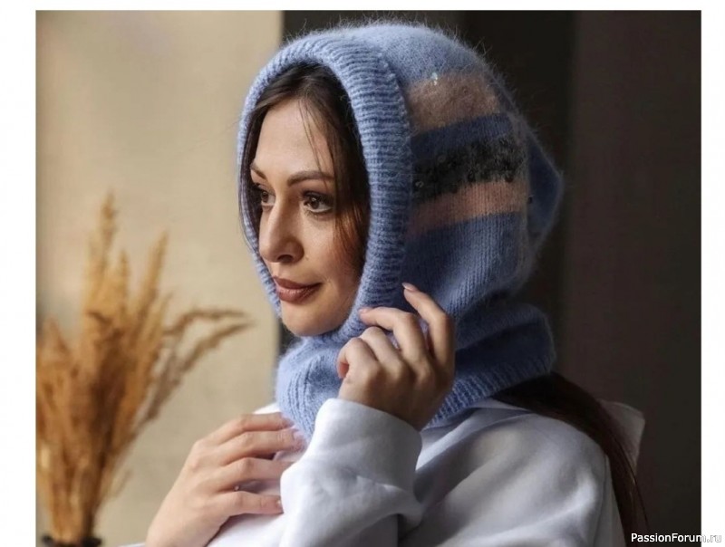 Капюшон из мягкой пряжи. Описание