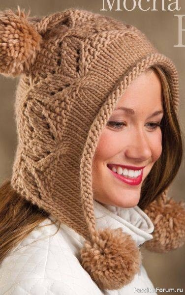 Вязаный капюшон "Mocha Hoodie Hat". Описание