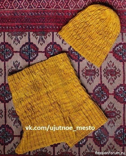 Шапка и снуд Solidago Set by illitilli. Схема
