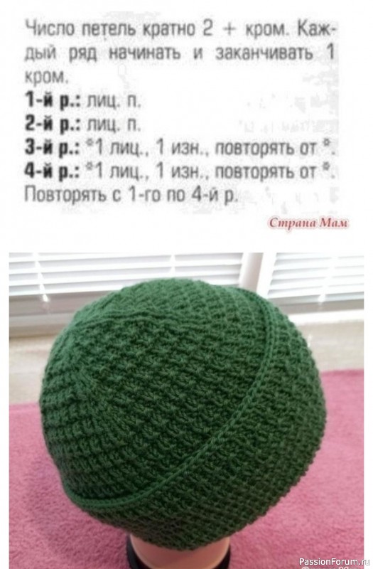 Шапочка "Лесная мята". Описание