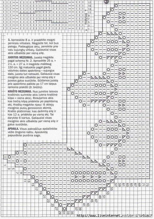 Шапочка спицами. Схема