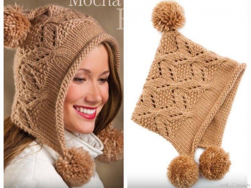 Вязаный капюшон &quot;Mocha Hoodie Hat&quot;. Описание