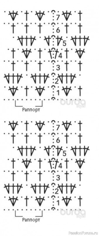 Берет из меланжевой пряжи. Схема