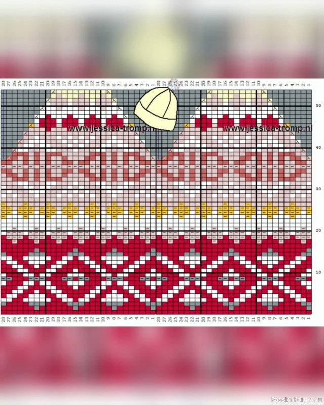 Жаккардовые узоры для шапок. Схемы