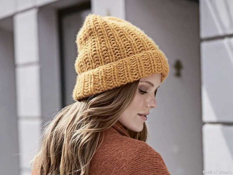 Вязаная шапка за один вечер. Описание