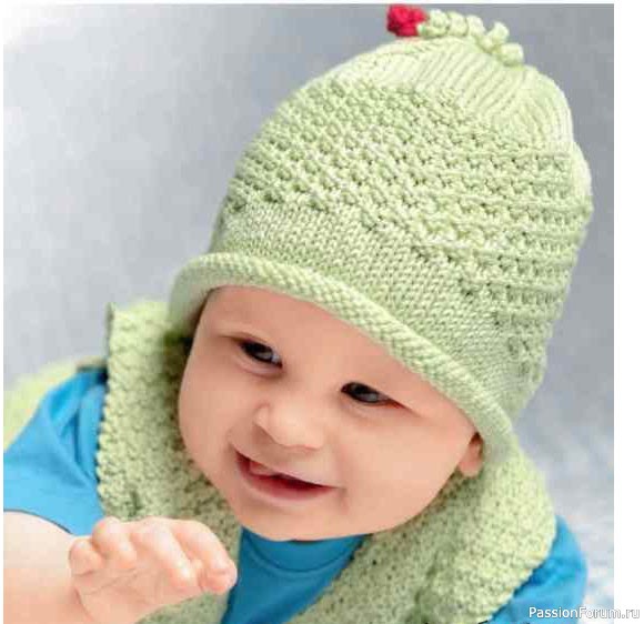 Вязаная шапочка для младенца