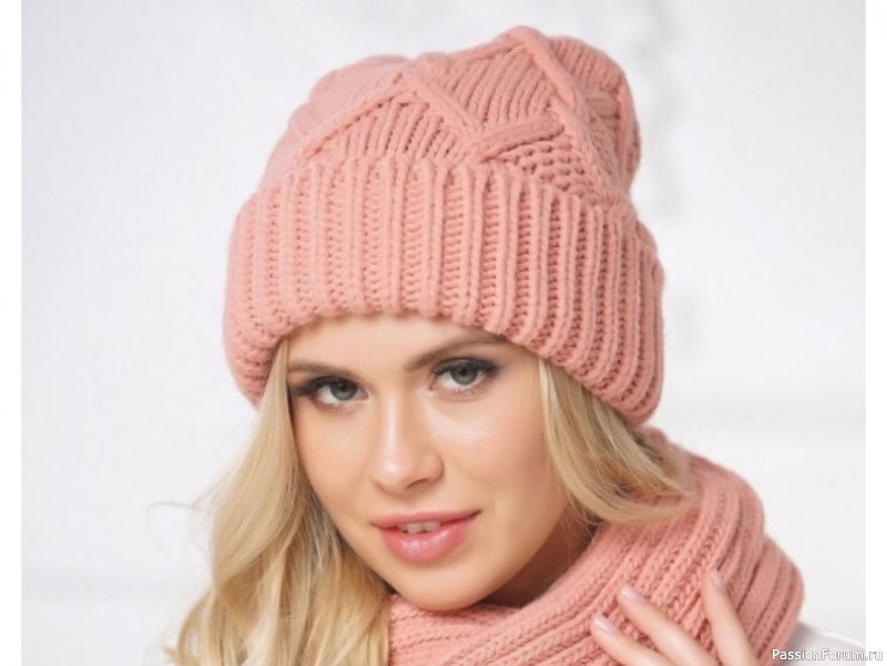 Шапочка узором "араны". Схема