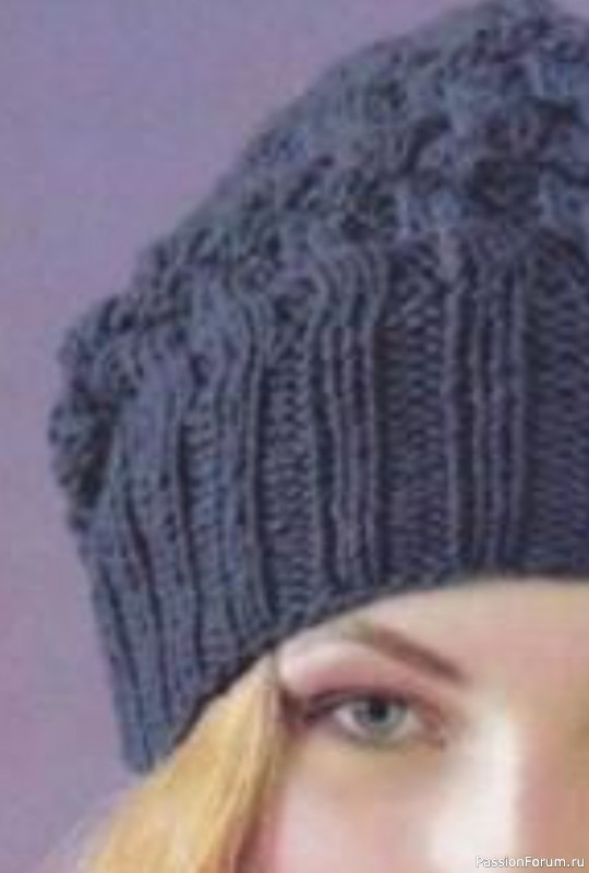Шапка и снуд спицами. Схема