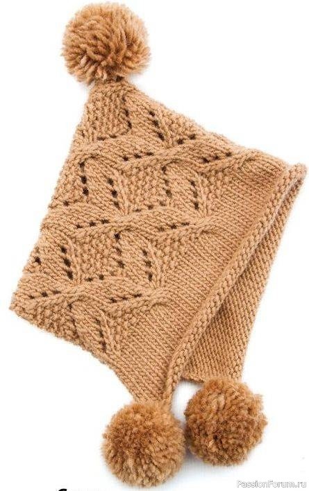 Вязаный капюшон "Mocha Hoodie Hat". Описание