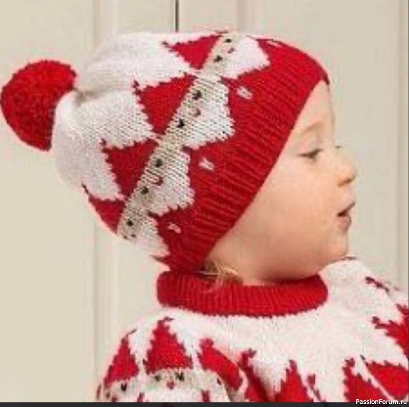 Зимняя шапка-волшебница с помпоном. Схема