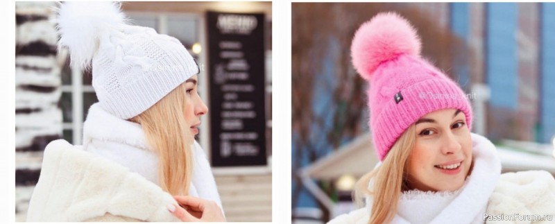 Зимняя шапка узором "Косы". Описание