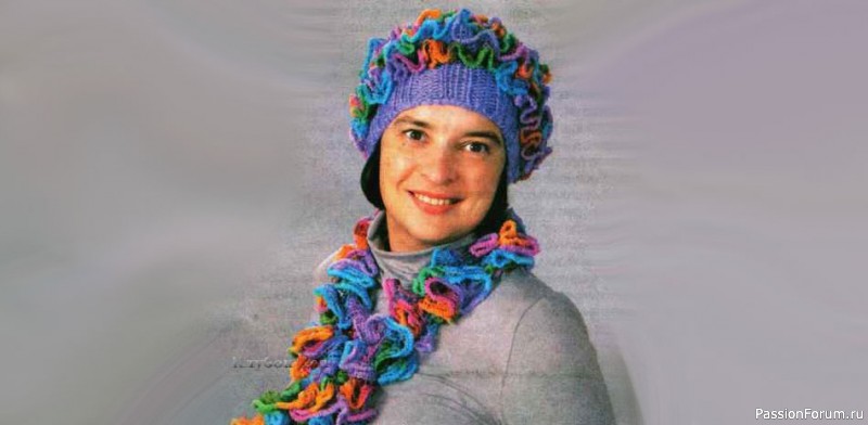 Шапка и шарф из пряжи «Dantela»