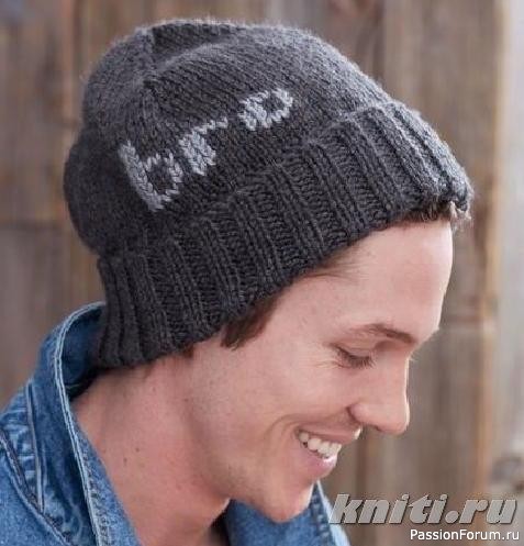 Мужская шапка "Bro". Схема