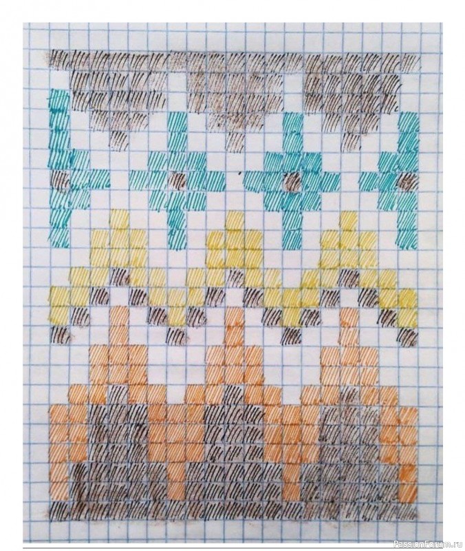 Шапочка с жаккардом. Схема