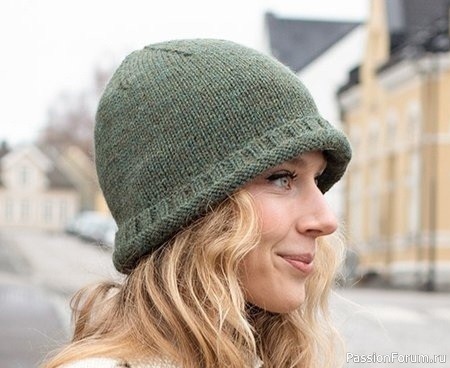 Шляпка лицевой гладью. Описание