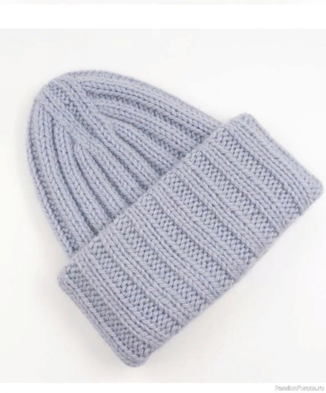 Быстрая шапка спицами. Описание