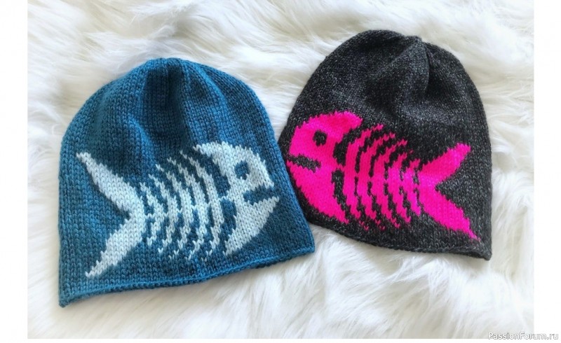 Шапка с узором &quot;Рыба&quot;. Схема