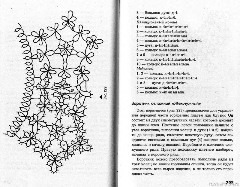 Гипюрное вязание, кружево. Фриволите