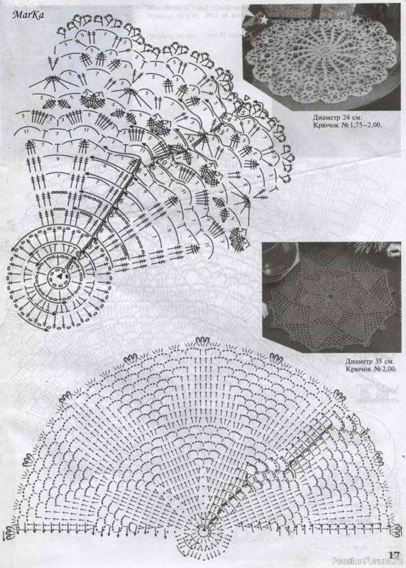 Мода и модель - вязание крючком. Салфетки ажурные и филейка